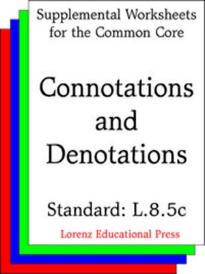 cover image of CCSS L.8.5c Connotations and Denotations
